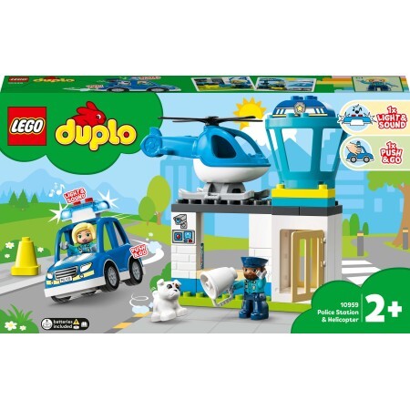 Конструктор LEGO DUPLO Town Полицейский участок и вертолет 40 деталей