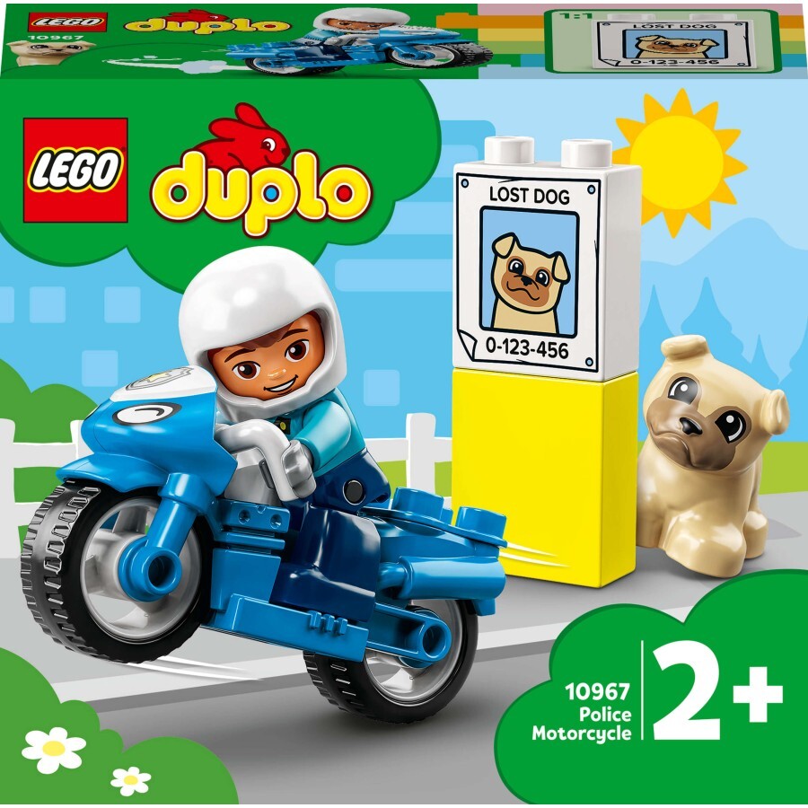 Конструктор LEGO DUPLO Town Полицейский мотоцикл 5 деталей: цены и характеристики
