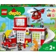 Конструктор LEGO DUPLO Town Пожарная часть и вертолет 117 деталей