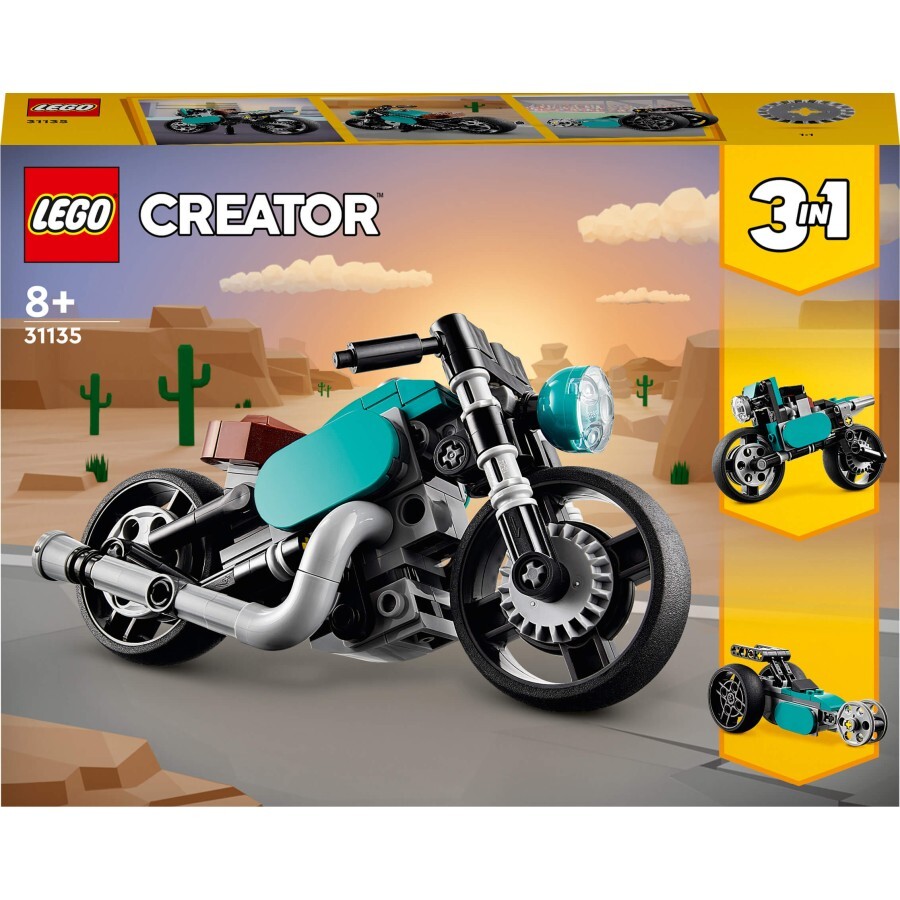 Конструктор LEGO Creator Вінтажний мотоцикл 128 деталей: ціни та характеристики