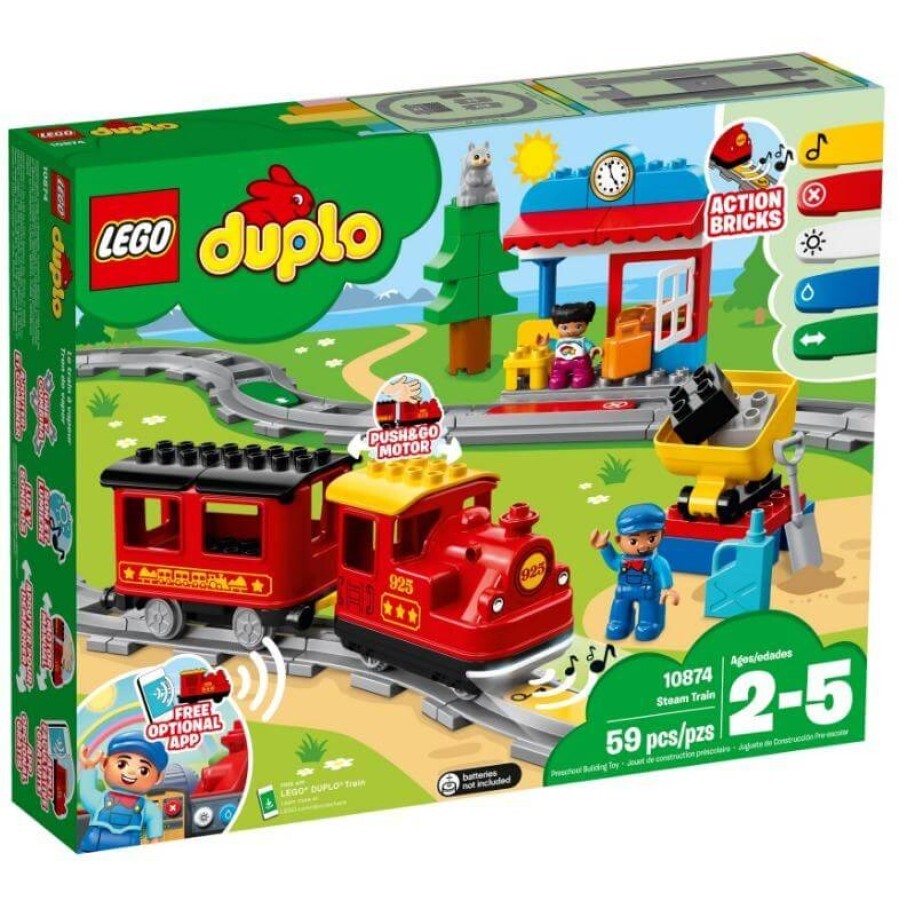 Конструктор LEGO Потяг на паровій тязі 59 деталей: ціни та характеристики