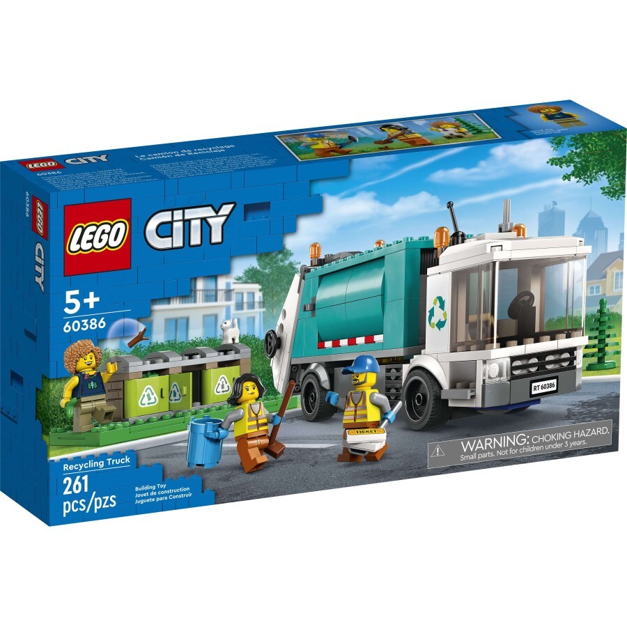 Конструктор LEGO City Сміттєпереробна вантажівка 261 деталь: ціни та характеристики