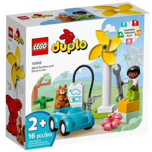 Конструктор LEGO DUPLO Town Ветровая турбина и электромобиль 16 деталей
