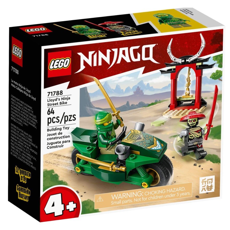 Конструктор LEGO Ninjago Дорожный мотоцикл ниндзя Ллойда 64 детали: цены и характеристики