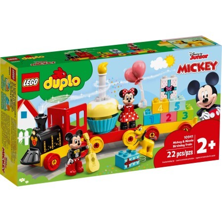 Конструктор LEGO DUPLO Disney Святковий поїзд Міккі та Мінні 22 деталі