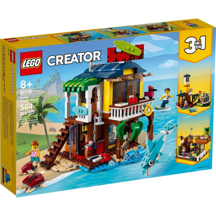 Конструктор LEGO Creator Пляжный домик серферов 564 деталей: цены и характеристики