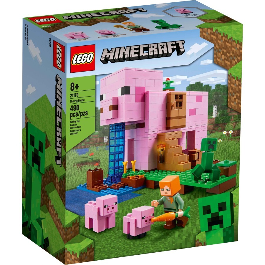 Конструктор LEGO Minecraft Дом-свинья 490 деталей: цены и характеристики
