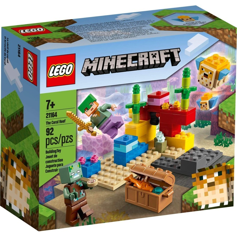 Конструктор LEGO Minecraft Кораловий риф 92 деталі: ціни та характеристики