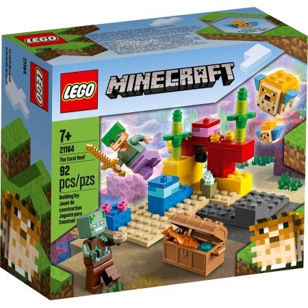 Конструктор LEGO Minecraft Коралловый риф 92 детали