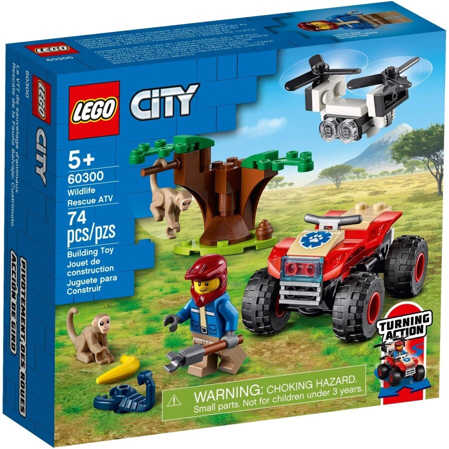 Конструктор LEGO City Рятувальний всюдихід для звірів 74 деталей: ціни та характеристики