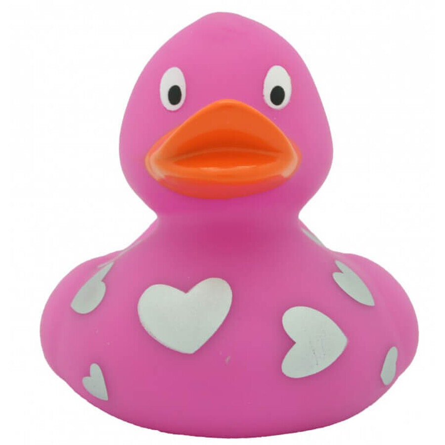 Игрушка для ванной Funny Ducks Розовая утка в белых сердцах: цены и характеристики