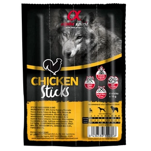 Лакомство для собак Alpha Spirit DOG Sticks Chicken полувлажные из курицы, палочки, 40 г