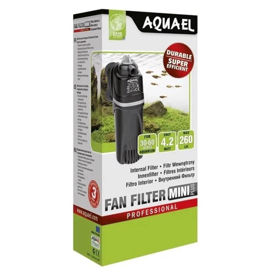 Фильтр для аквариума AquaEl Fan Mini Plus внутренний до 60 л.: цены и характеристики
