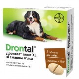 Таблетки для тварин Bayer Дронтал Плюс XL для лікування і профілактики гельмінтозів у собак, 2 шт.