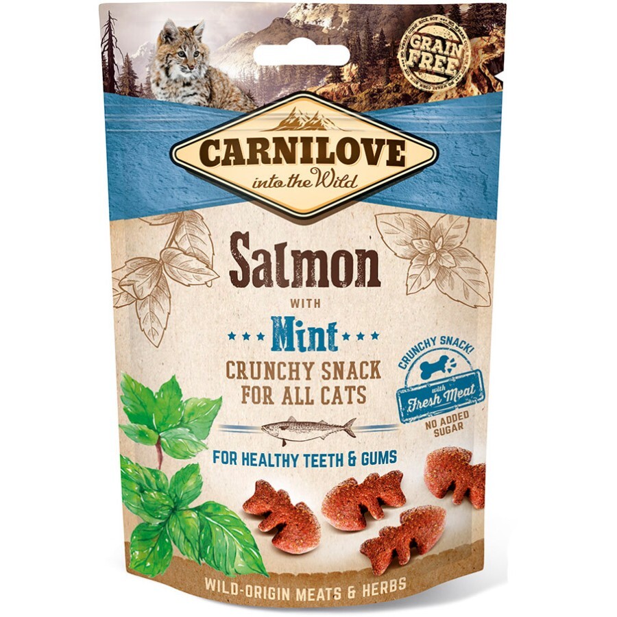 Лакомство для кошек Carnilove Crunchy Snack с лососем и мятой 50 г: цены и характеристики