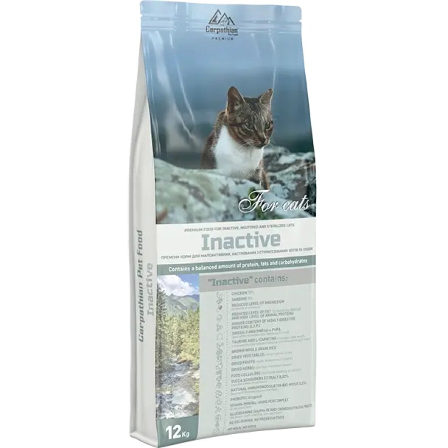 Сухой корм для кошек Carpathian Pet Food Inactive 12 кг: цены и характеристики