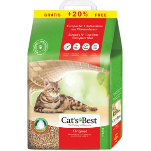 Наполнитель для туалета Cats Best Original Деревянный комковочный 5.2 кг (10+2 л)