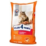 Сухой корм для кошек Club 4 Paws Премиум. С эффектом выведения шерсти 14 кг.