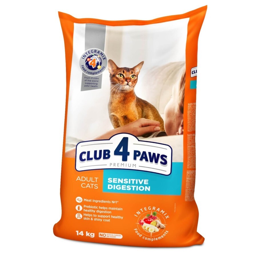 Сухой корм для кошек Club 4 Paws Премиум. Чувствительное пищеварение 14 кг: цены и характеристики