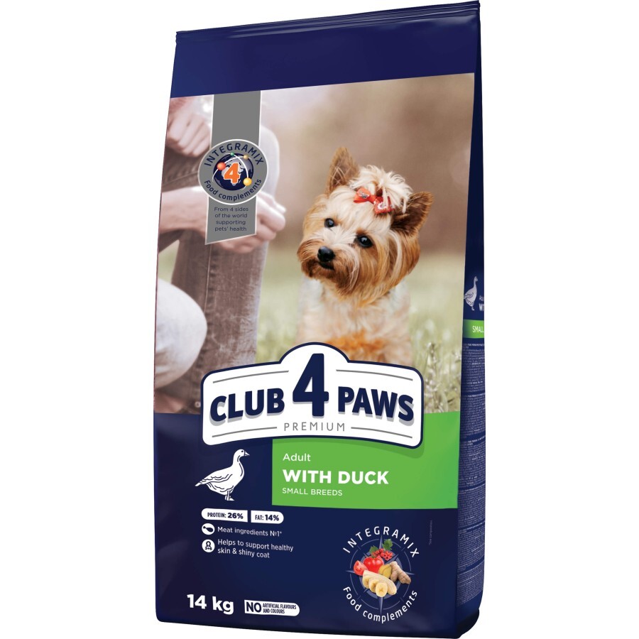 Сухой корм для собак Club 4 Paws Премиум. Для малых пород с уткой 14 кг.: цены и характеристики
