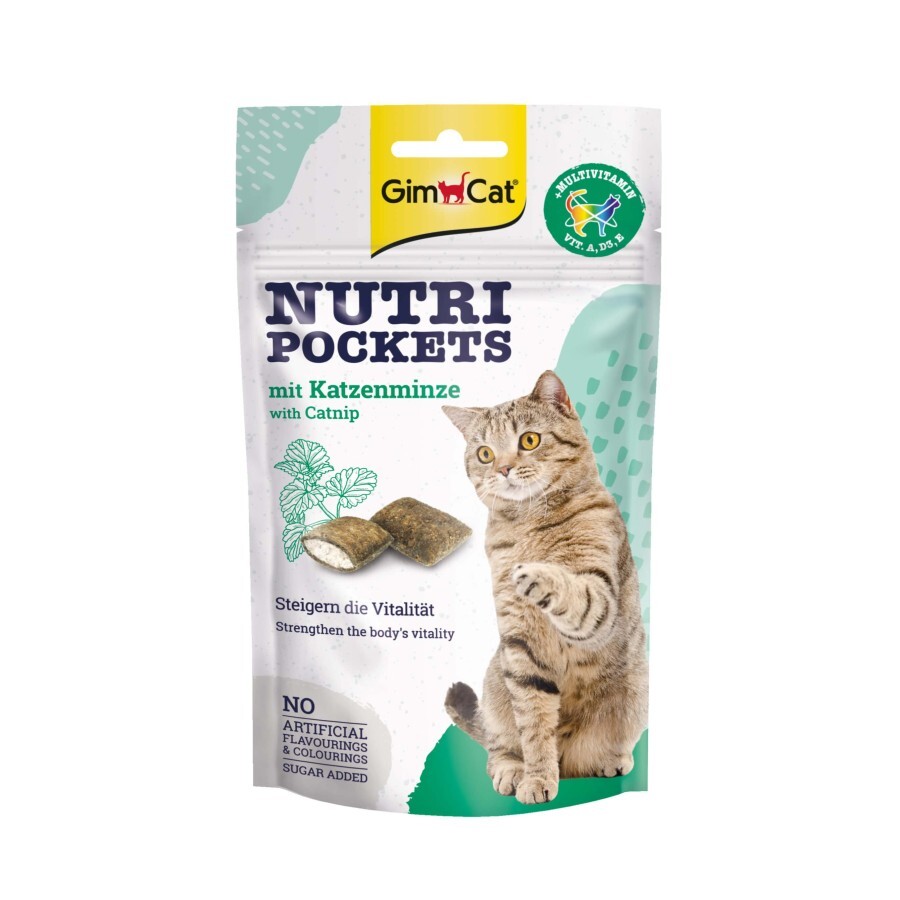Лакомство для кошек GimCat Nutri Pockets Кошачья мята + Мультивитамин 60 г: цены и характеристики