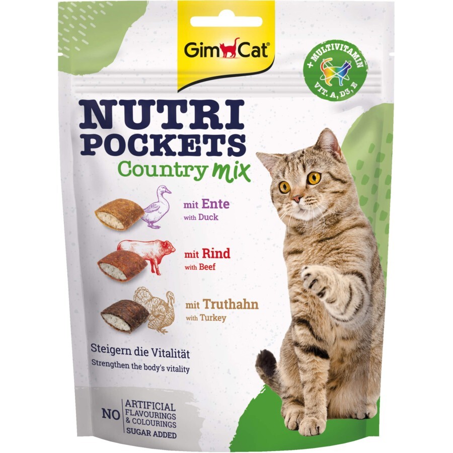 Ласощі для котів GimCat Nutri Pockets Кантрі мікс 150 г: ціни та характеристики
