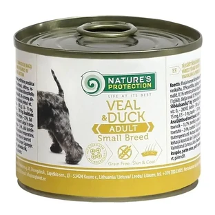 Консерви для собак Nature's Protection Adult small breed Veal & Duck 200 г