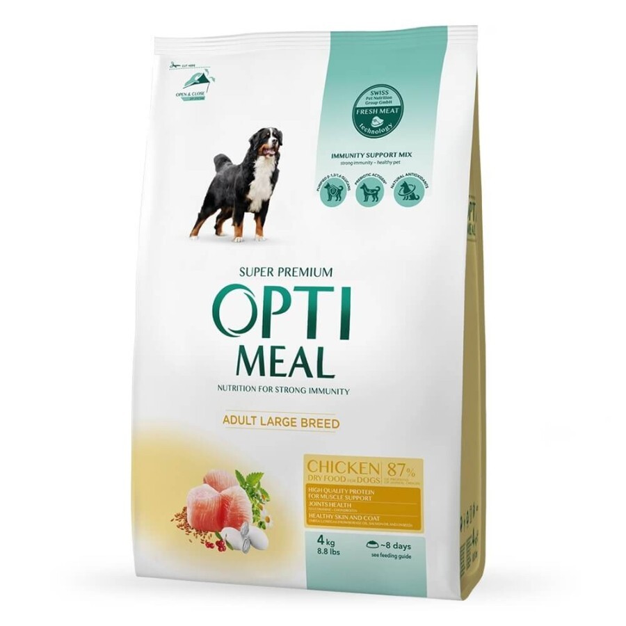 Сухой корм для собак Optimeal для больших пород со вкусом курицы, 4 кг: цены и характеристики