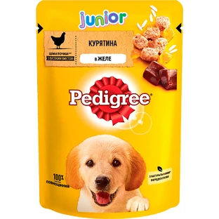Влажный корм для собак Pedigree Junior Курица с рисом в желе 100 г