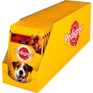 Влажный корм для собак Pedigree Говядина, ягненок в соусе 100 г