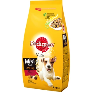 Сухий корм для собак Pedigree Adult Mini Яловичина та овочі 2 кг