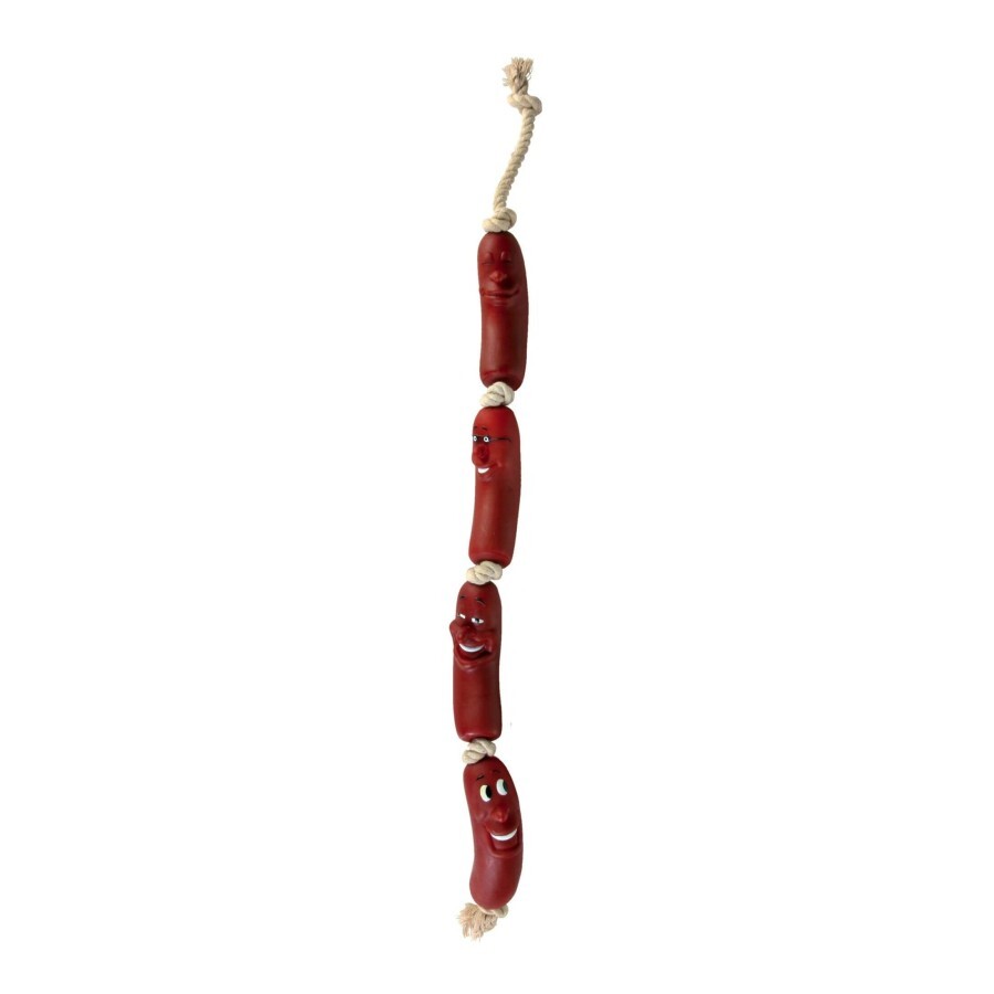 Іграшка для собак Trixie Сардельки на мотузці 75 см: ціни та характеристики