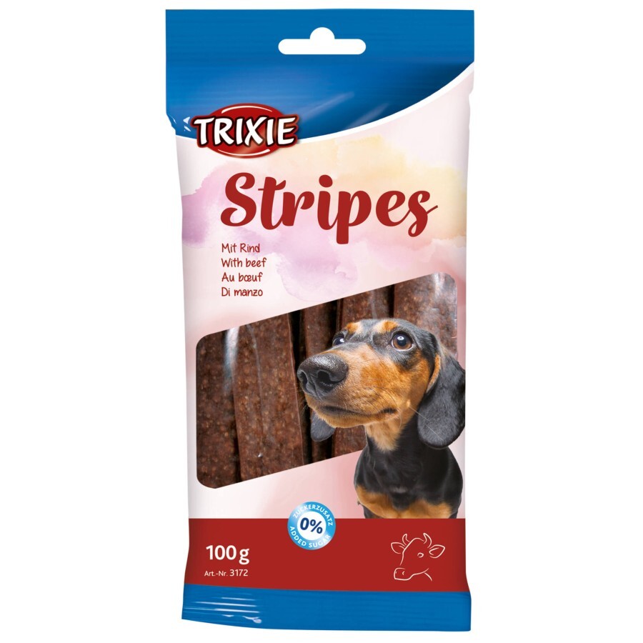 Ласощі для собак Trixie Stripes Light з яловичиною 10 шт 100 г: ціни та характеристики