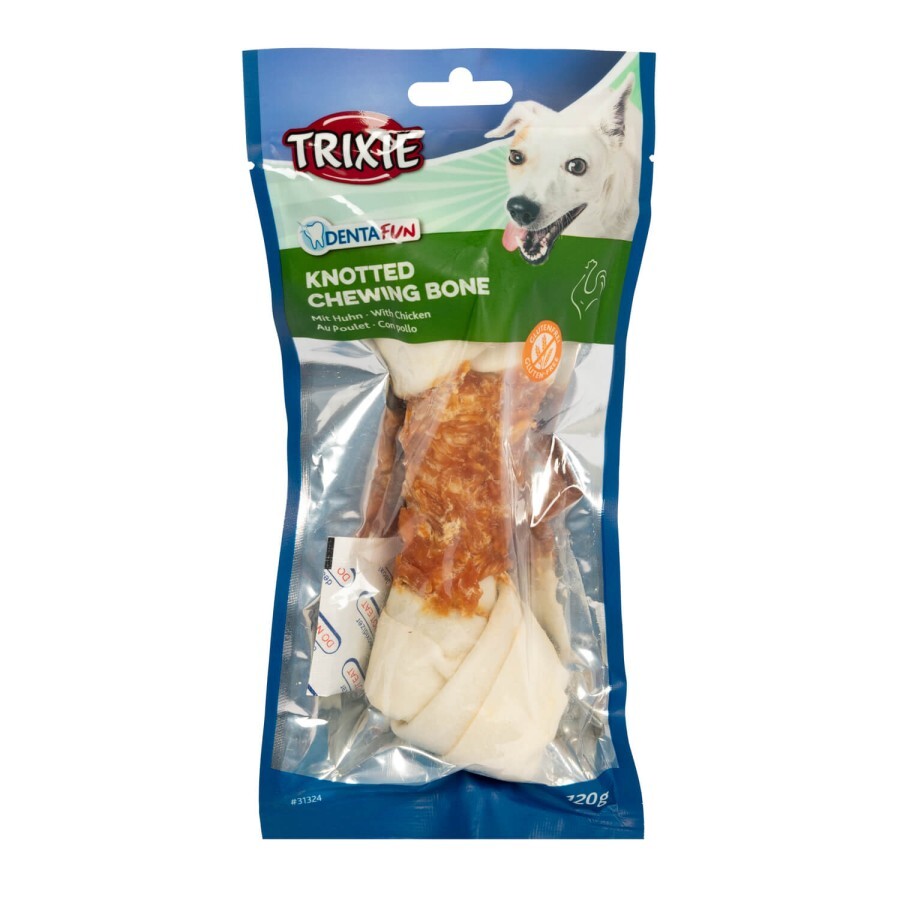 Лакомство для собак Trixie Кость для чистки зубов с курицей Denta Fun, 18 см, 120 г: цены и характеристики
