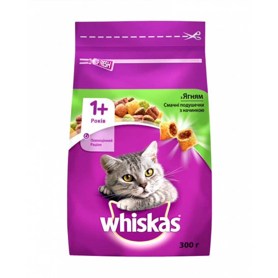 Сухой корм для кошек Whiskas с ягненком 300 г: цены и характеристики