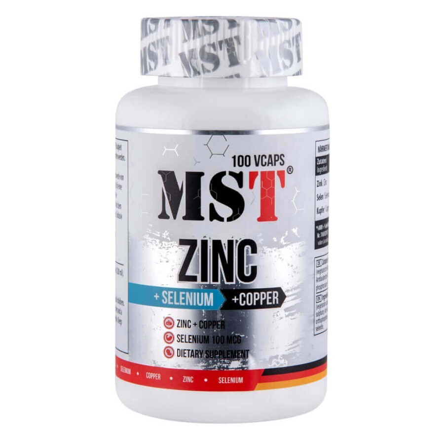 MST Вітаміни Цинк+ селен+ мідь 100 веган.капс: ціни та характеристики