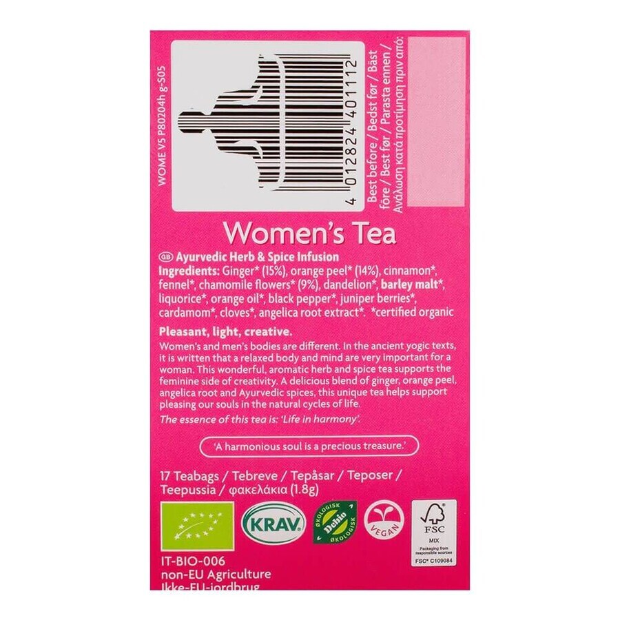 Чай "Женский", 17 пакетиков, YOGI TEA: цены и характеристики