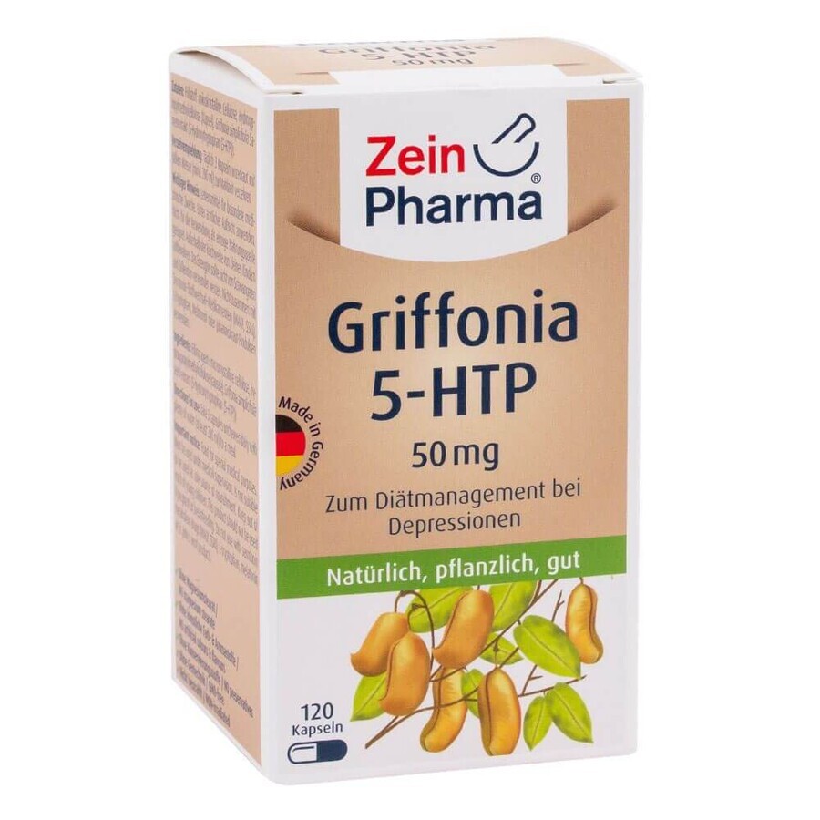 Гриффония 5-HTP (5-гидрокситриптофан), 50 мг, 120 капсул, ZeinPharma: цены и характеристики