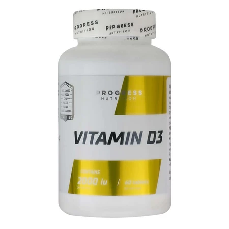 Витамин D3, 2000 МЕ, 60 таблеток, Progress Nutrition: цены и характеристики