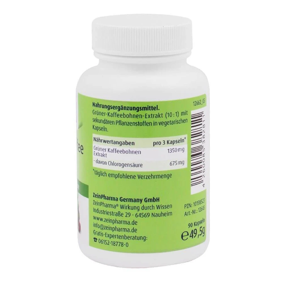 Экстракт зеленого кофе, 450 мг, 90 капсул, ZeinPharma: цены и характеристики