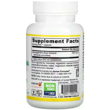 Ашваганда, 300 мг, 120 капсул, Jarrow Formulas: цены и характеристики