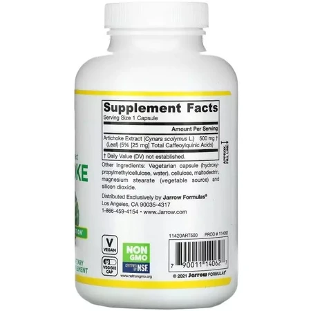 Артишок, 500 мг, 180 капсул, Jarrow Formulas: цены и характеристики