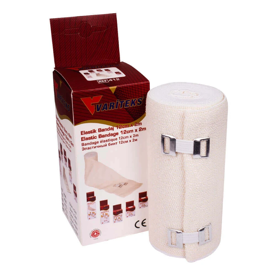 Бинт эластичный, 12 см x 2 м, Variteks 412: цены и характеристики