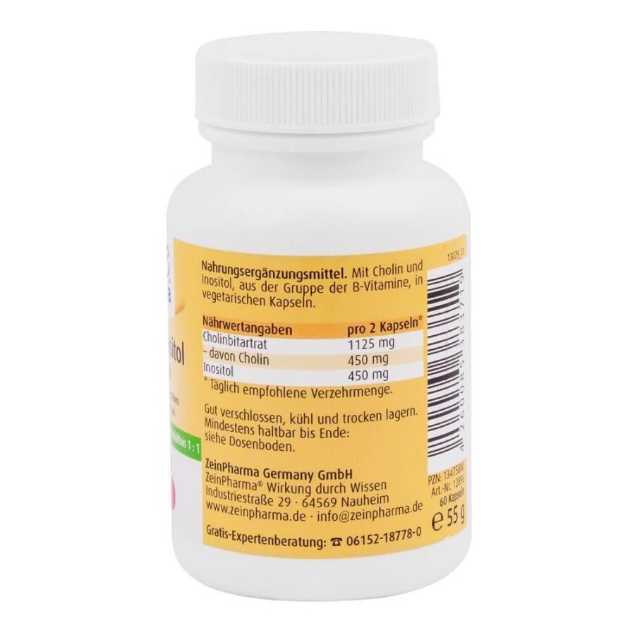 Холин и инозитол, 450/450 мг, 60 капсул, ZeinPharma: цены и характеристики