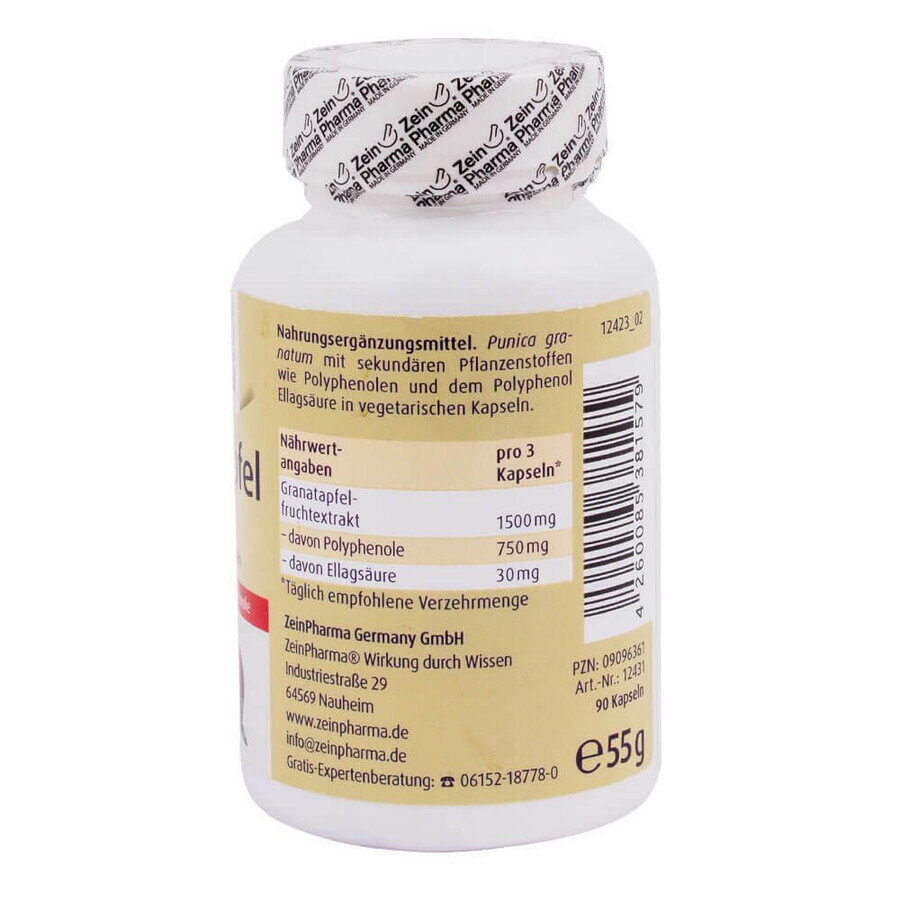 Гранат в капсулах, 500 мг, 90 капсул, ZeinPharma: цены и характеристики