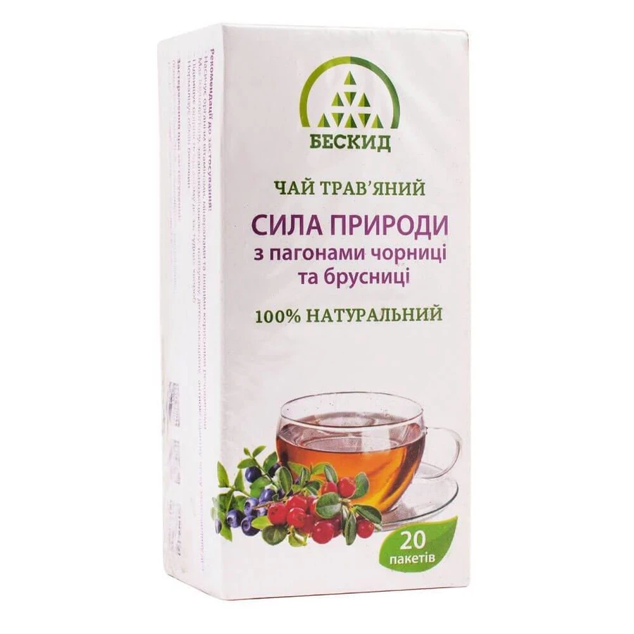 Травяной чай Сила природы с побегами черники и брусники, 30 г: цены и характеристики