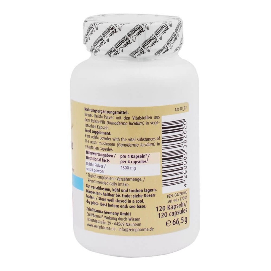 Рейши, 450 мг, 120 капсул, ZeinPharma: цены и характеристики