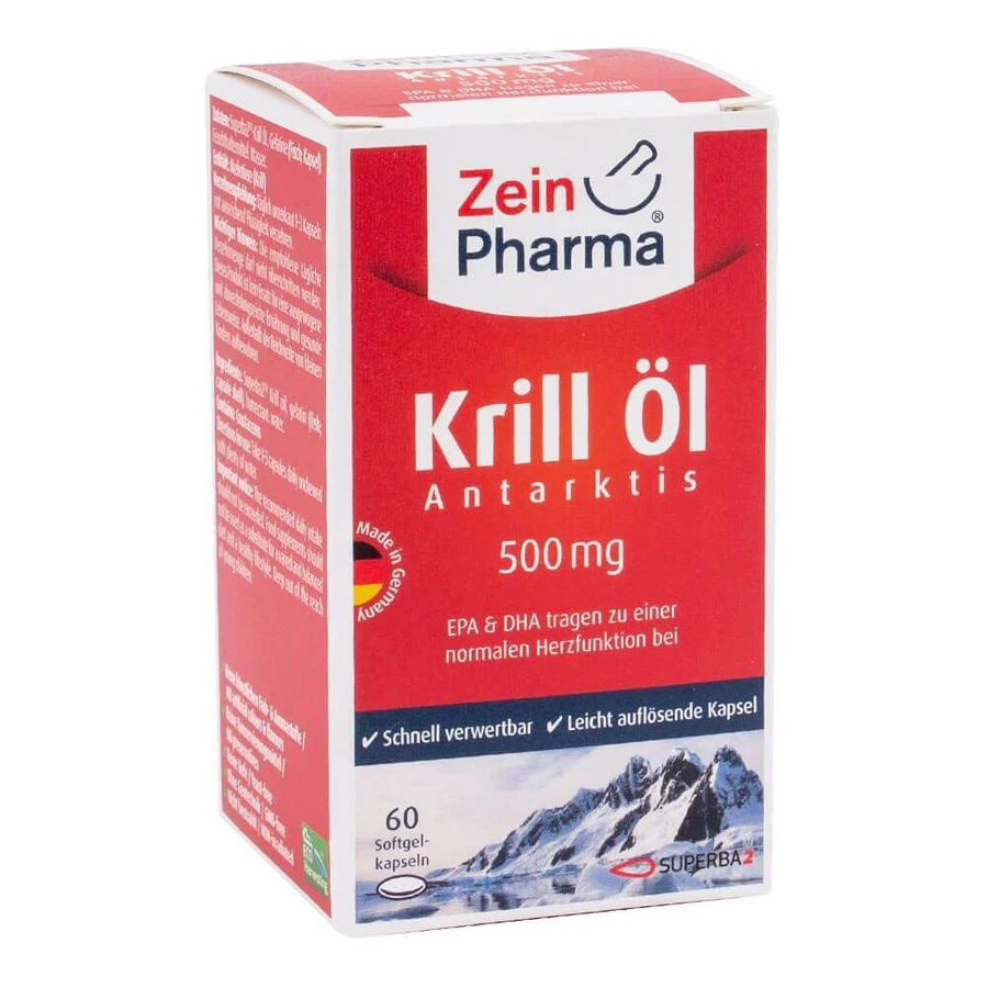 Олія криля з астаксантином Zein Pharma, 500 мг, 60 м'яких капсул: ціни та характеристики