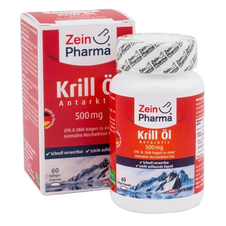 Олія криля з астаксантином Zein Pharma, 500 мг, 60 м'яких капсул: ціни та характеристики