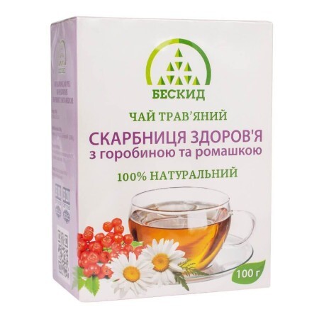 Трав'яний чай Скарбниця здоров'я з горобиною та ромашкою, 100 г